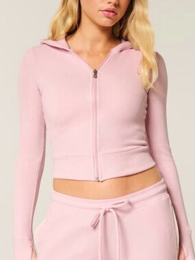 Gilly Hicks Waffle Thermal Zip Up